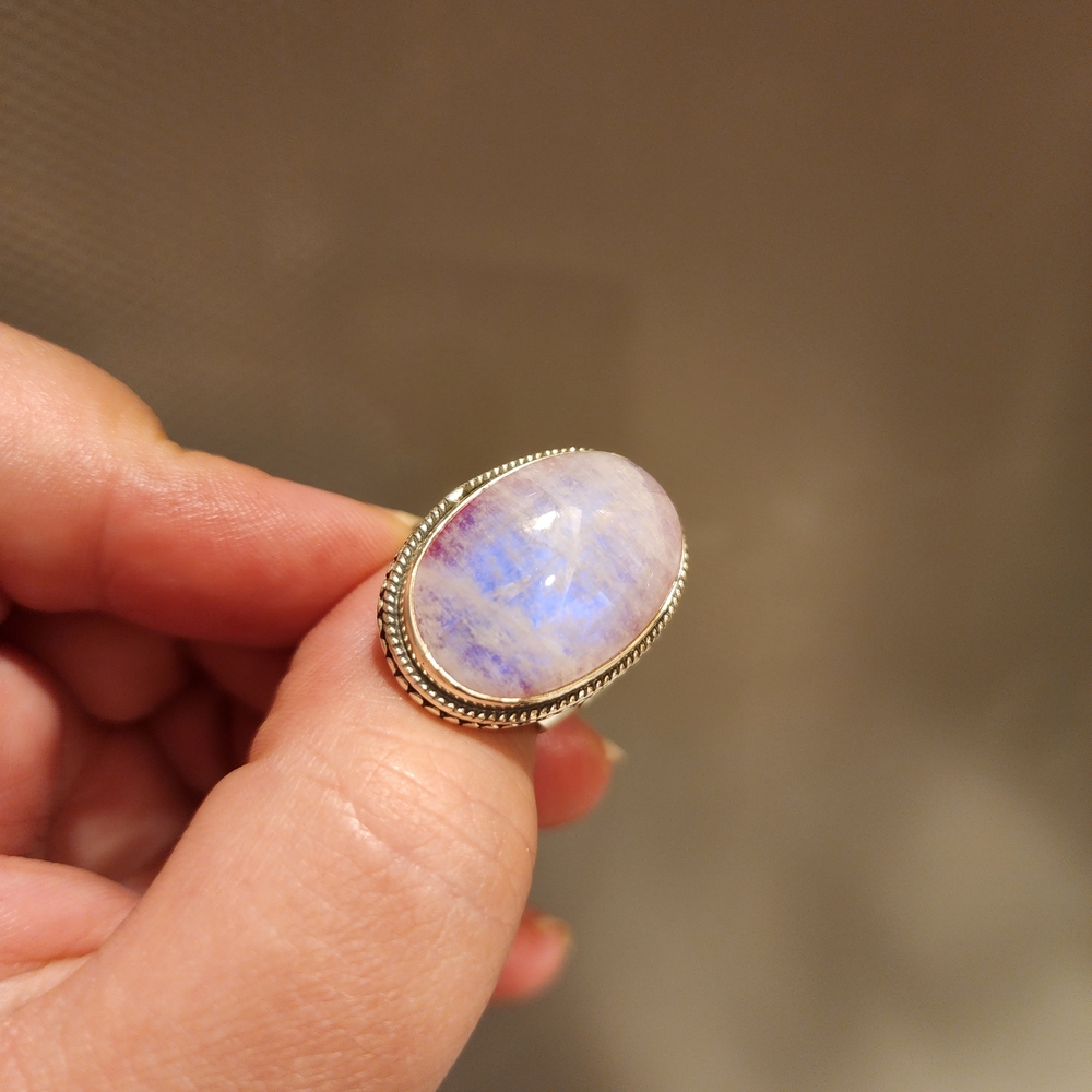 Silver Moonstone Ring - image 6